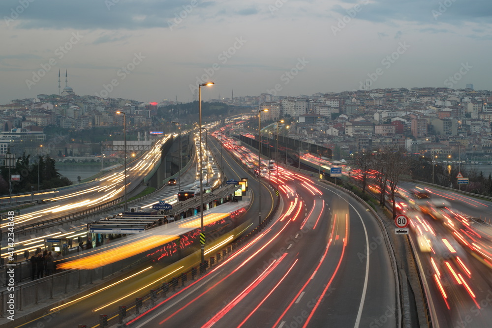 Fototapeta premium traffic on highway