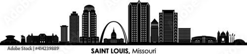 Saint LOUIS Missouri SKYLINE City Silhouette
 photo