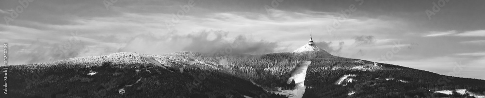 Jested Ridge winter panorama
