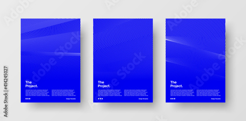 Geometric Background Cover Design Templates. Set of Creative Multipurpose Covers Template for Corporate Identity, Brochure, Branding, Poster. Vector Layout with Futuristic Geometric Line Illustrations