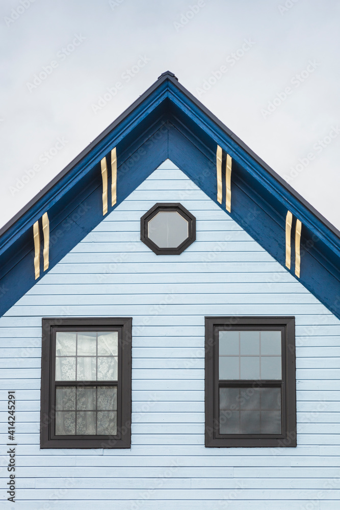 Canada, New Brunswick, Bay of Fundy, St. Andrews By-The-Sea. House detail. Canada, New Brunswick, Bay of Fundy, St. Andrews By-The-Sea. House detail.