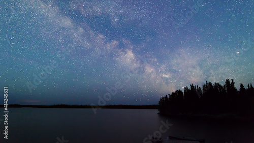 Milky way night Fishing Outpost Ontario Canada Outdoors Wilderness Off Grid photo