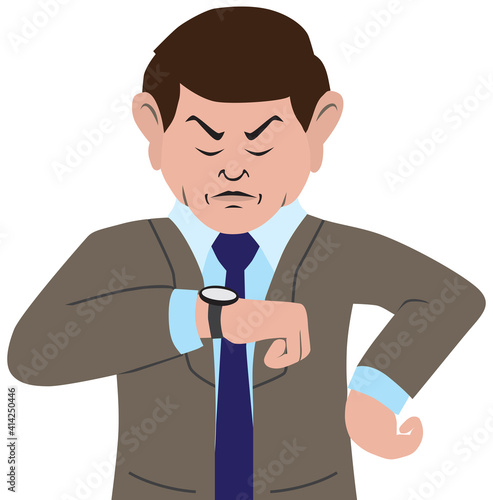 Flat Vector Irritated Businessman photo