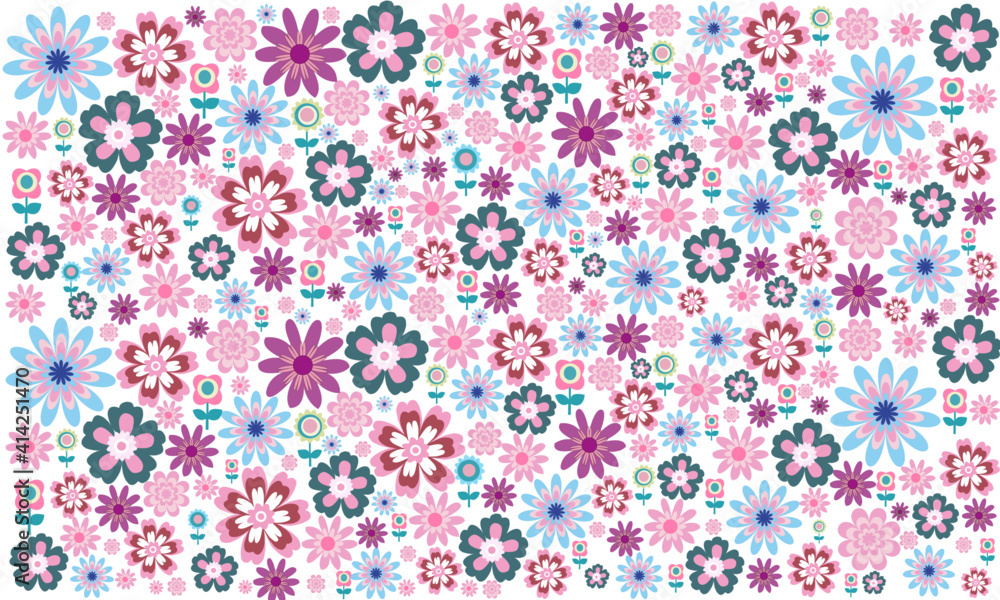 Fondo con flores de colores en tonos pastel. Stock Vector | Adobe Stock Fondo con flores de colores en tonos pastel. Stock Vector | Adobe Stock