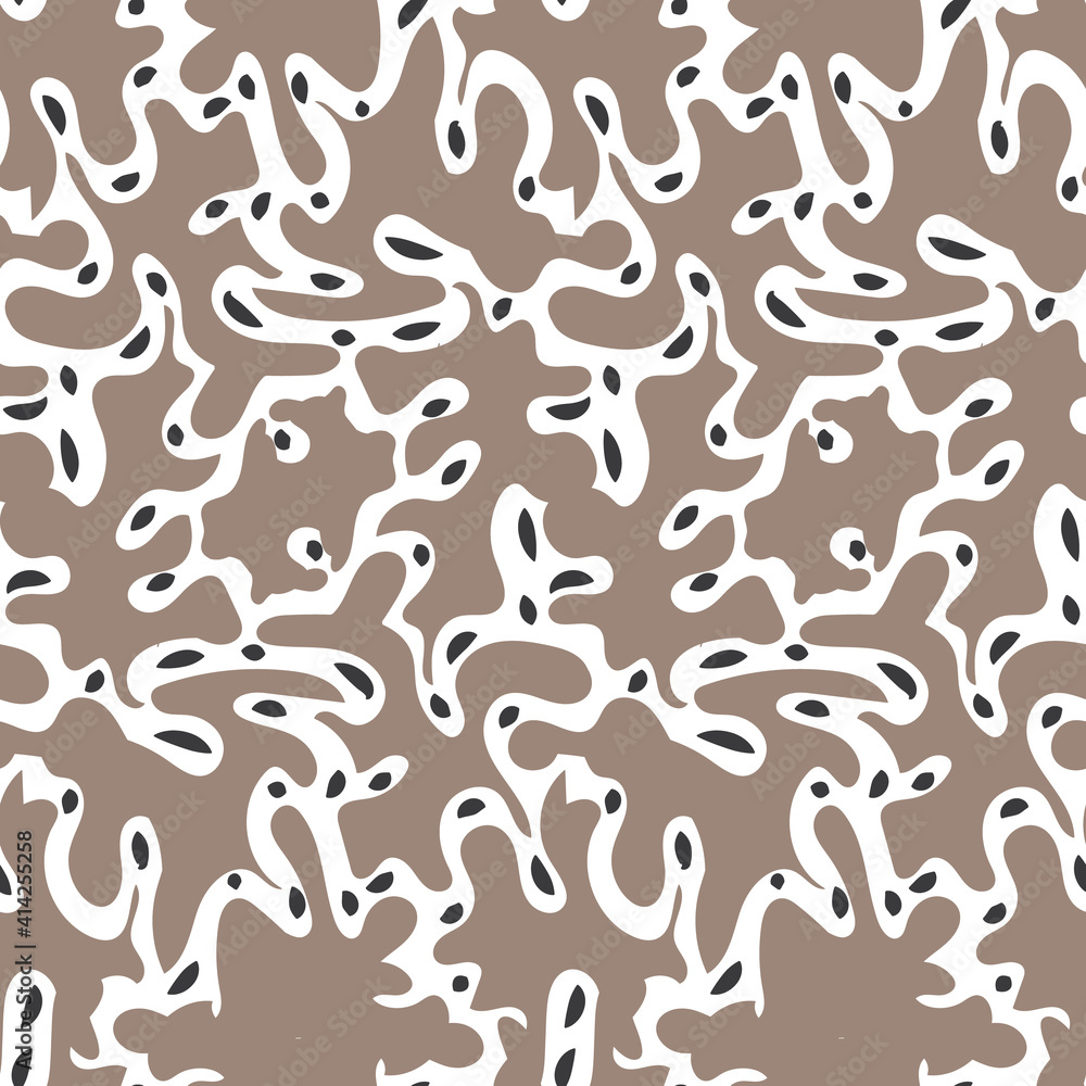 Beige and white camouflage style seamless vector pattern. Surface print design for fabrics, stationery, scrapbook paper, gift wrap, textiles, backgrounds, and packaging. Beige and white camouflage style seamless vector pattern. Surface print design for fabrics, stationery, scrapbook paper, gift wrap, textiles, backgrounds, and packaging.
