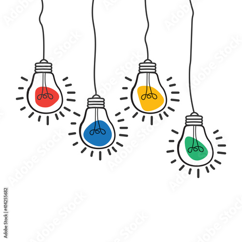Hanging colored Vector ligh...