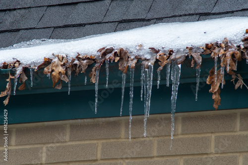 icicles on a gutter
