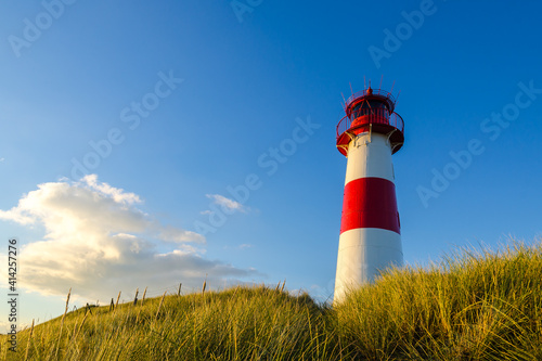 Lighthouse List East on a dune of the island Sylt  North Sea  Germany 