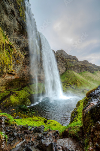 Seljalandsfoss waterfall at the Golden Circle of Iceland
