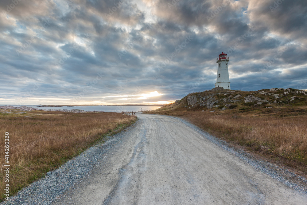 Canada, Nova Scotia, Louisbourg Lighthouse.