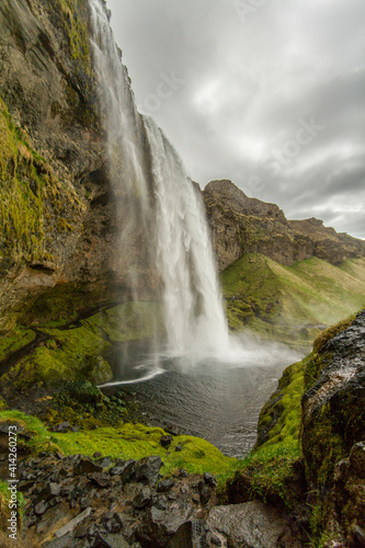 Seljalandsfoss waterfall at the Golden Circle of Iceland