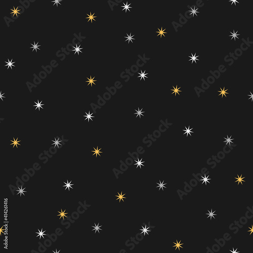 Vector seamless pattern with stars. Simple design for wrapping paper, textile, wallpaper, stationery.