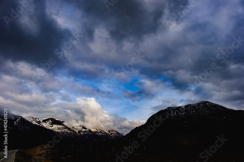 clouds over the mountains