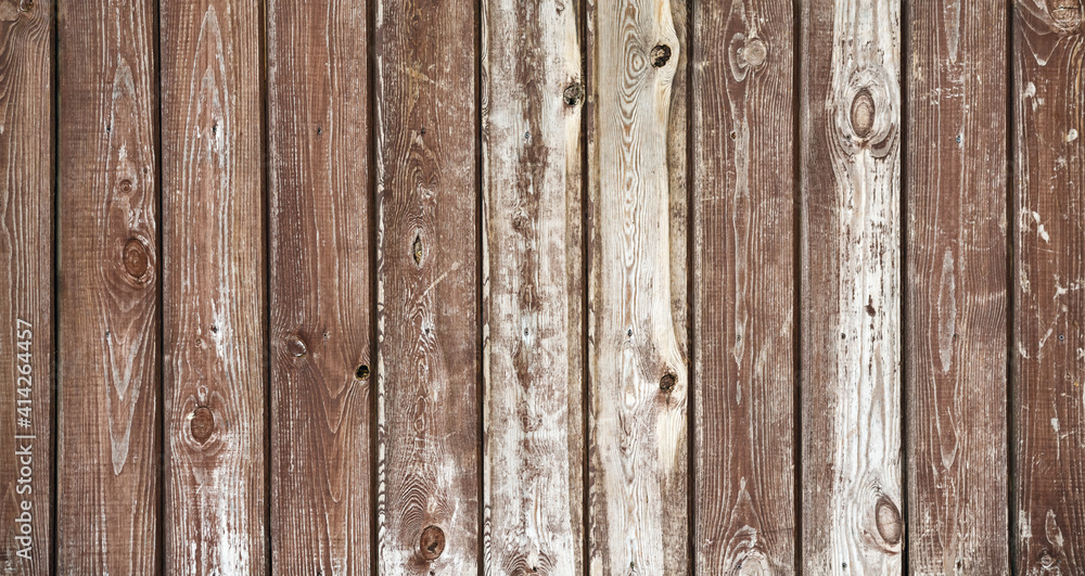 Fototapeta premium Brown wooden background. Old wood planks texture.