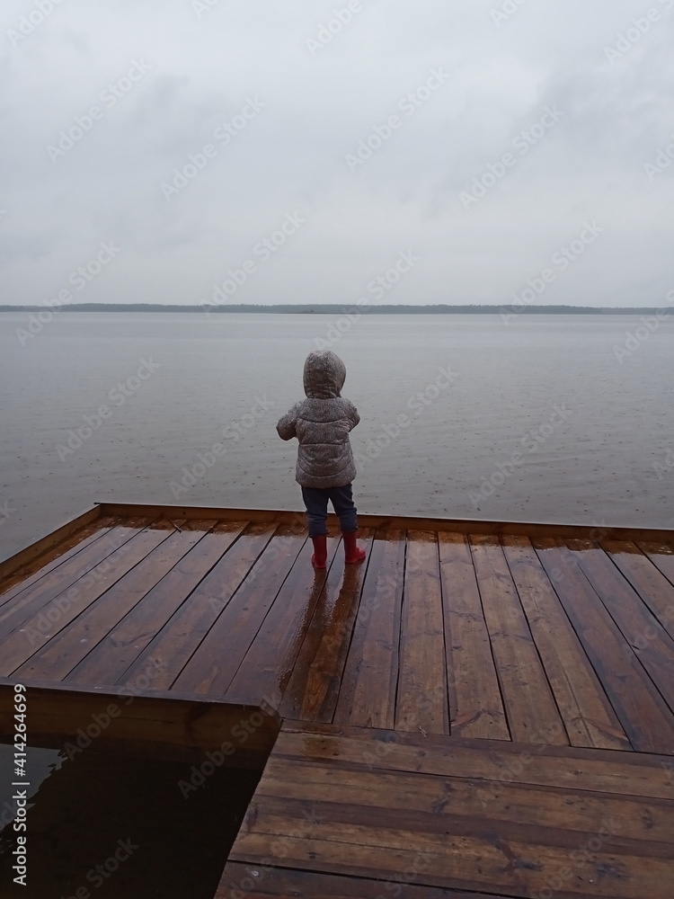 lake white in spring on the border of Ukraine and Belarus