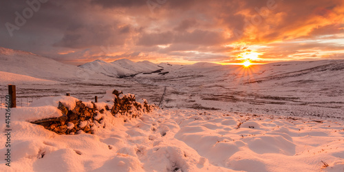 Pentland Hills Sunset photo