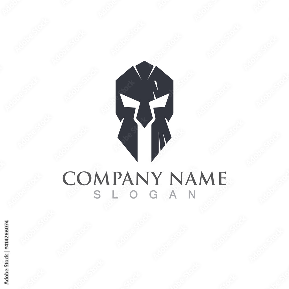 Gladiator mask or helmet logo and symbol vector image Stock Vector ...
