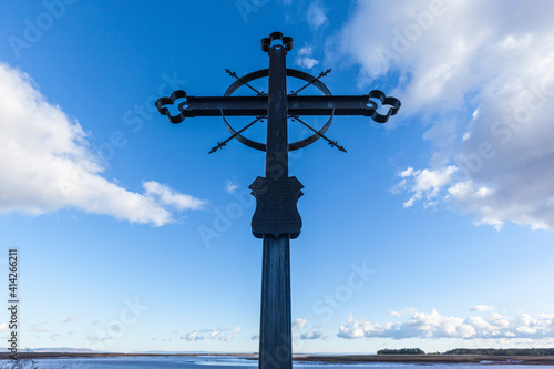 Canada, Nova Scotia, Annapolis Valley. Grand-Pre National Historic Site, site of the deportation of Canada's early French-Acadians by the English. Deportation Cross. photo