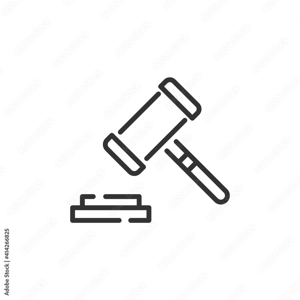 Auction hammer outline icon. linear style sign for mobile concept and web design. Vector. Auction hammer outline icon. linear style sign for mobile concept and web design. Vector.