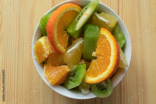 Fruit salad bowl, a concept for combating prooxidant free radicals photo