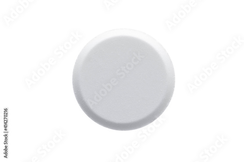 Close-up white Pill On White Background