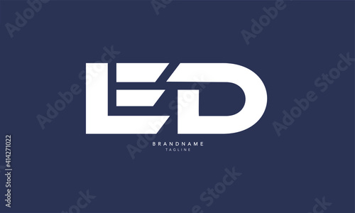 Alphabet letters Initials Monogram logo LED, LE, ED