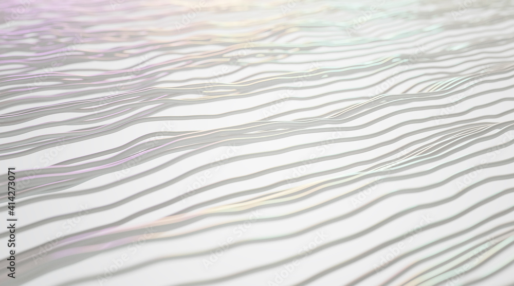 Obraz premium Abstract art background with chaotic located grey wavy lines at light background