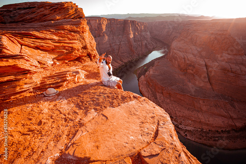 Colorado Canyon. Beautiful landscape of Horseshoe Bend on Colorado River near Page.