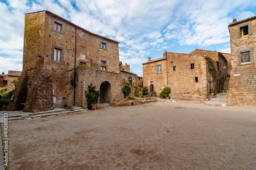 buildings of the village of Civita di Bagnoregio, Lazio, Italy