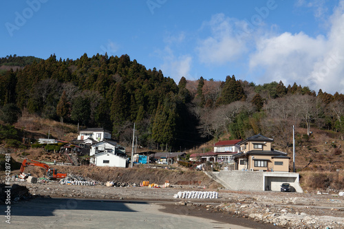 東日本大震災によって被害を受けた建物の写真 2011年12月10日撮影 宮城県気仙沼市
