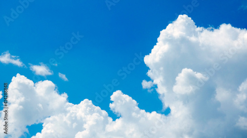 Photography Blue sky with white beautiful clouds in a sunny day picture image background pho