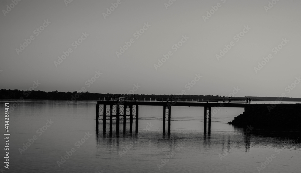 Fototapeta premium pier at sunset