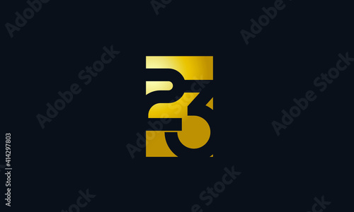 Unique Modern Gold Box Number 23 Logo