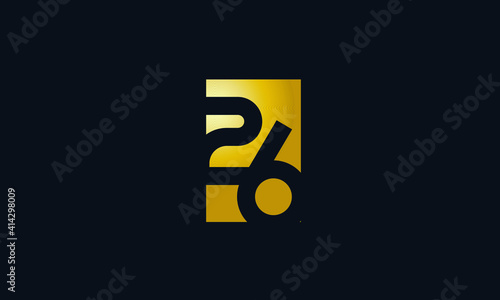 Unique Modern Gold Box Number 26 Logo