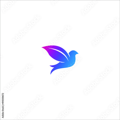 logo wing animal bird finance economy icon templet vector