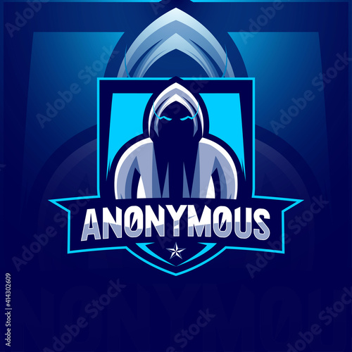 Secret anonymous mascot logo esport templates