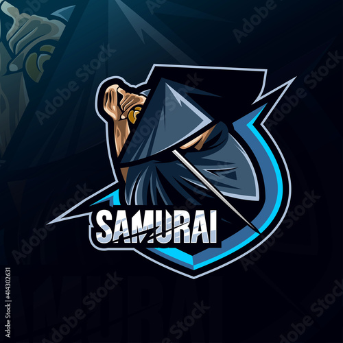 Samurai mascot logo esport templates