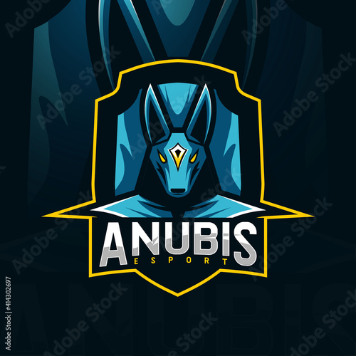 Anubis mascot logo esport templates