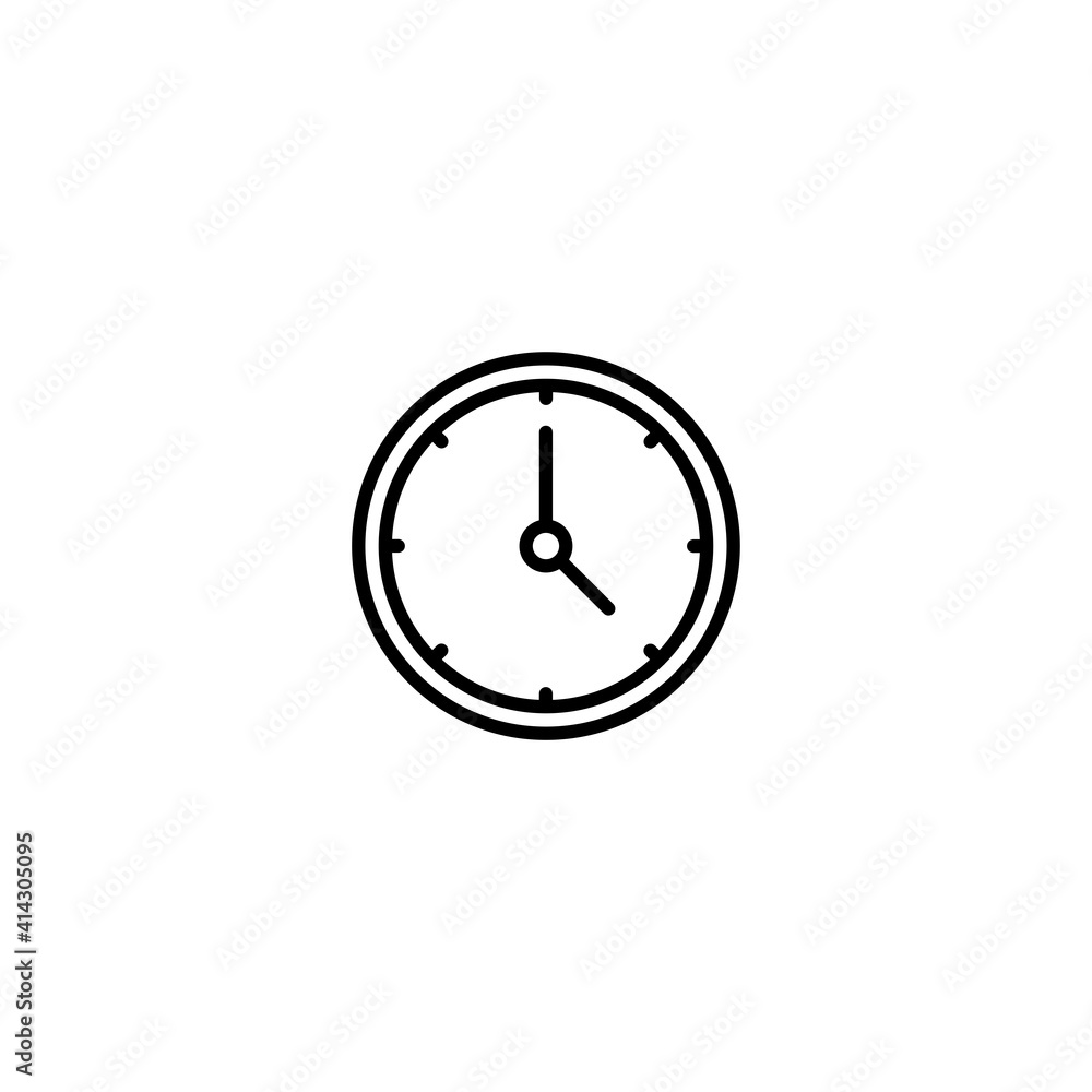 Clock icon vector for computer, web and mobile app Clock icon vector for computer, web and mobile app