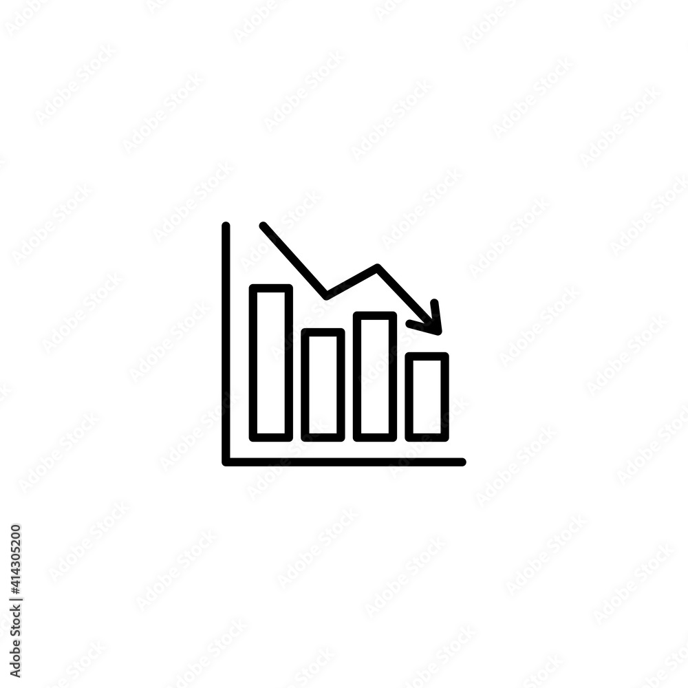 growing graph icon for computer, web and mobile app growing graph icon for computer, web and mobile app