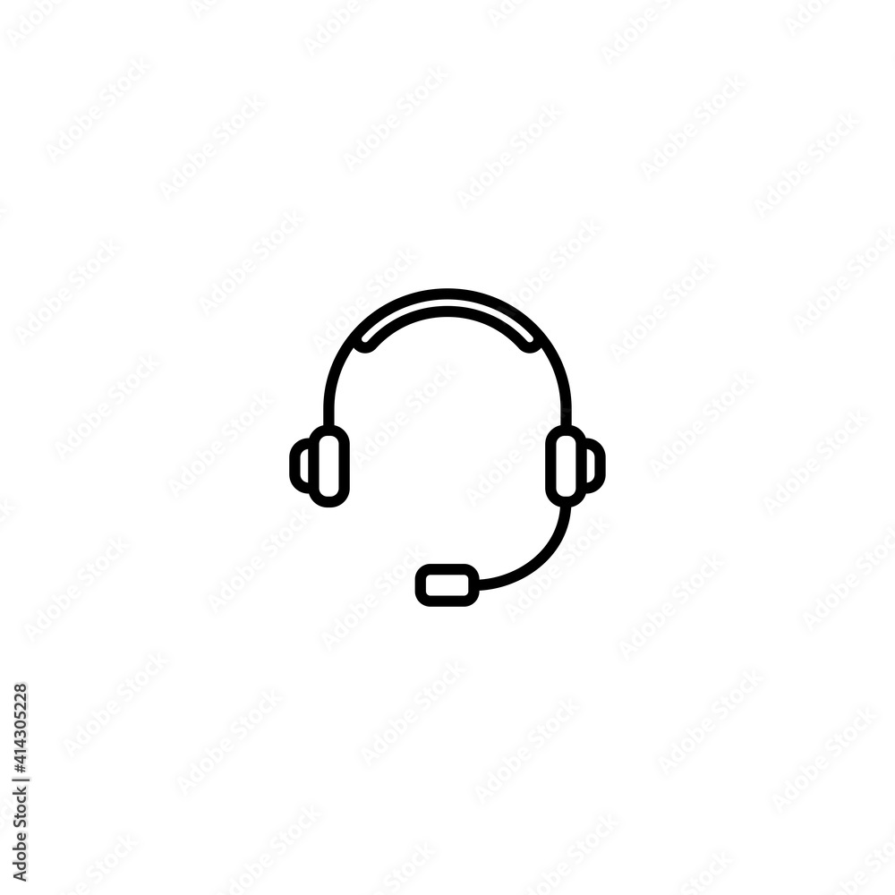 Headset icon, earphone icon vector for computer, web and mobile app 