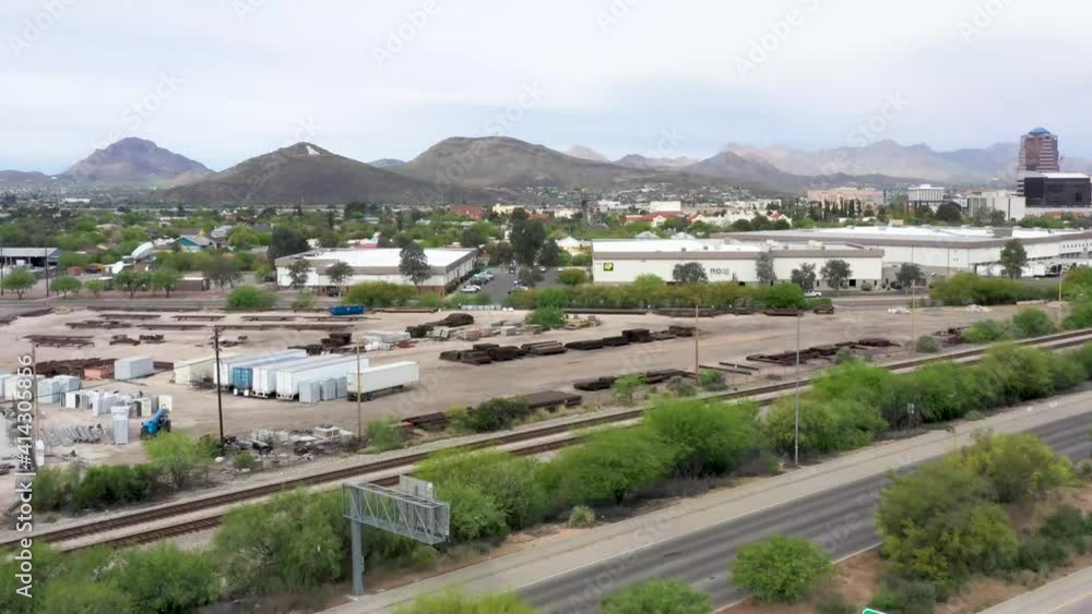 View of Arizona Mountains from aerial drone View of Arizona Mountains from aerial drone