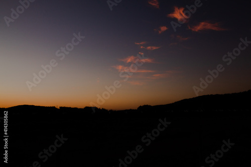 Wallpaper Mural sunset over the mountains Torontodigital.ca