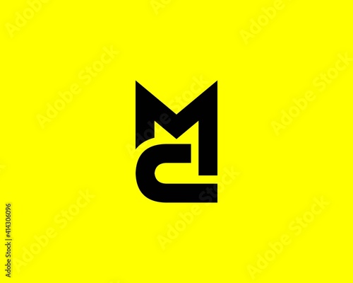 MC CM letter logo design vector template
