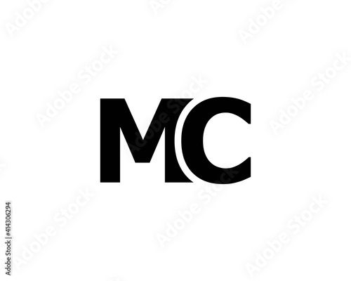 MC CM letter logo design vector template