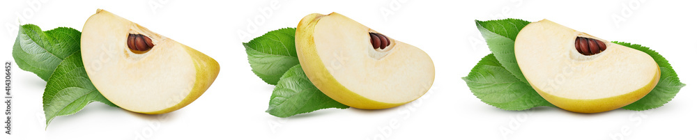 Fresh organic quince isolated on white background Fresh organic quince isolated on white background