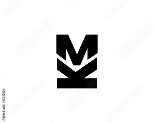 MK KM letter logo design vector template photo