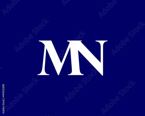 MN NM letter logo design vector template