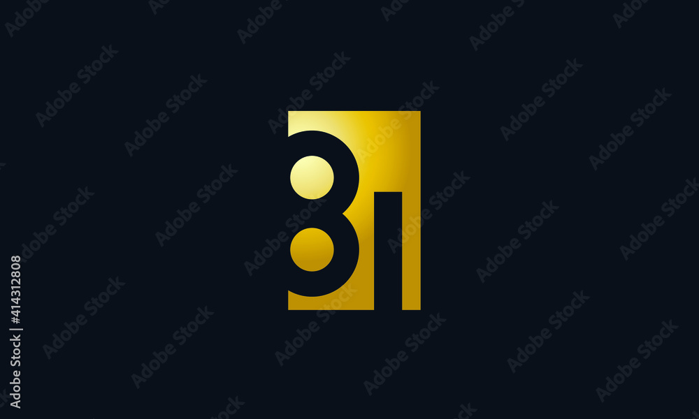 Unique Modern Gold Box Number 81 Logo Unique Modern Gold Box Number 81 Logo