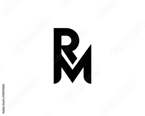 MR RM letter logo design vector template